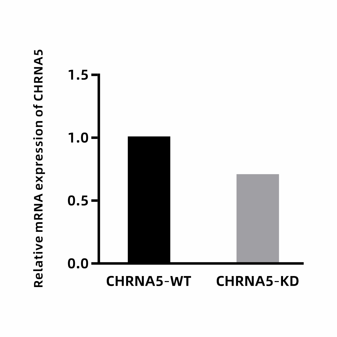 qRT-PCR detection of CHRNA5 gene knockdown